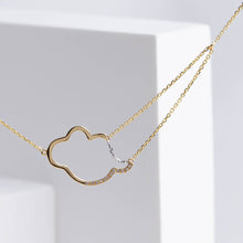 Load image into Gallery viewer, Silver linings traveling cloud diamond necklace