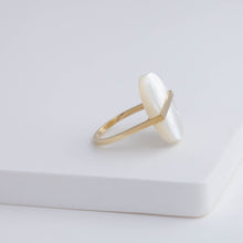 Load image into Gallery viewer, Slice mother of pearl ring