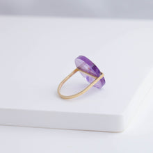 Load image into Gallery viewer, Slice amethyst ring