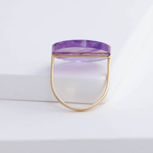 Load image into Gallery viewer, Slice amethyst ring