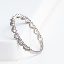 Load image into Gallery viewer, Repeat heart ring - white gold