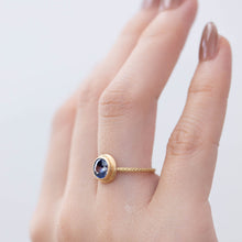 Load image into Gallery viewer, One-of-a-kind bi-color sapphire ring B
