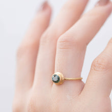 Load image into Gallery viewer, One of a kind teal sapphire ring