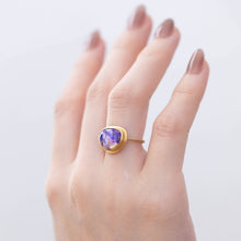 Load image into Gallery viewer, One of a kind opalized wood ring