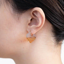 Load image into Gallery viewer, Crest sepia landscape agate Arabesque earrings