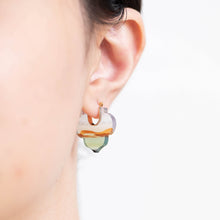 Load image into Gallery viewer, Crest colorful landscape agate Morrocan earrings