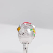 Load image into Gallery viewer, Silver piggy bank ring