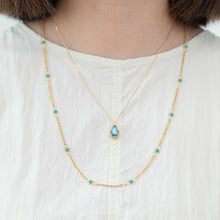 Load image into Gallery viewer, Turquoise whisper chain necklace