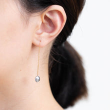 Load image into Gallery viewer, Kidney black pearl drop earrings