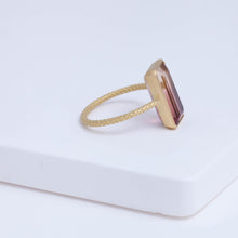 Load image into Gallery viewer, One-of-a-kind Bi-color tourmaline NS ring