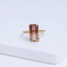 Load image into Gallery viewer, One-of-a-kind Bi-color tourmaline NS ring