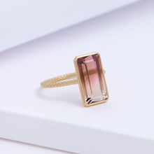 Load image into Gallery viewer, One-of-a-kind Bi-color tourmaline NS ring