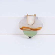 Load image into Gallery viewer, Crest colorful landscape agate Morrocan earrings