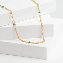 Load image into Gallery viewer, Turquoise whisper chain necklace