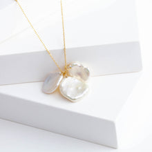Load image into Gallery viewer, Petal triple drop necklace