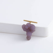 Load image into Gallery viewer, Grape Chalcedony earring