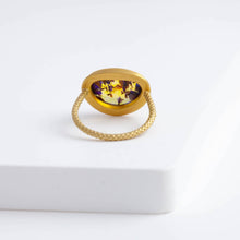 Load image into Gallery viewer, One of a kind opalized wood ring