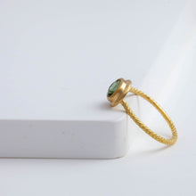 Load image into Gallery viewer, One of a kind teal sapphire ring