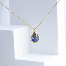 Load image into Gallery viewer, One-of-a-kind bi-color tanzanite necklace
