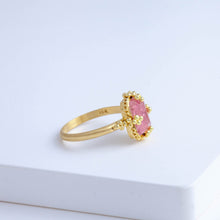 Load image into Gallery viewer, One-of-a-kind rectangular pink tourmaline ring