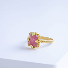 Load image into Gallery viewer, One-of-a-kind rectangular pink tourmaline ring