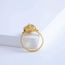 Load image into Gallery viewer, One-of-a-kind rectangular pink tourmaline ring