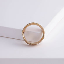 Load image into Gallery viewer, Gold infinity feather ring