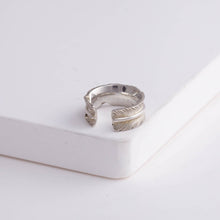 Load image into Gallery viewer, Silver infinity feather ear cuff (small)