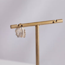 Load image into Gallery viewer, Silver feather hoop earrings