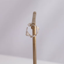 Load image into Gallery viewer, Silver feather hoop earrings