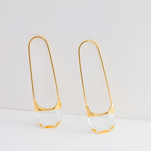 Load image into Gallery viewer, Drop hexagon quartz earring - Kolekto