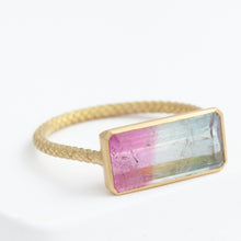 Load image into Gallery viewer, One-of-a-kind Bi-color tourmaline ring - Kolekto