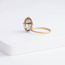 Load image into Gallery viewer, Fall in drop smoky quartz ring