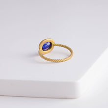 Load image into Gallery viewer, One-of-a-kind bi-color sapphire ring B