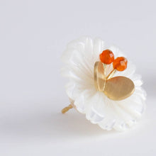 Load image into Gallery viewer, Daisy carnelian butterfly earrings