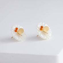 Load image into Gallery viewer, Daisy carnelian butterfly earrings