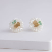 Load image into Gallery viewer, Daisy emerald butterfly earrings