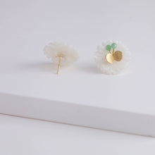 Load image into Gallery viewer, Daisy emerald butterfly earrings