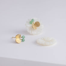 Load image into Gallery viewer, Daisy emerald butterfly earrings