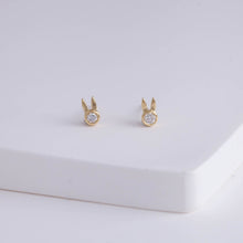 Load image into Gallery viewer, Bunny diamond stud