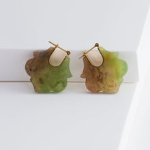 Load image into Gallery viewer, Crest red moss agate lotus earrings - Kolekto
