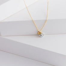 Load image into Gallery viewer, Baby Akoya pearl single pearl diamond necklace