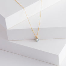 Load image into Gallery viewer, Baby Akoya pearl single pearl diamond necklace