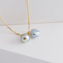 Load image into Gallery viewer, Baby Akoya pearl double pearl necklace - Kolekto