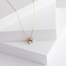 Load image into Gallery viewer, Baby Akoya pearl double pearl diamond necklace - Kolekto
