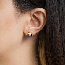 Load image into Gallery viewer, Rock blue chalcedony earrings - Kolekto