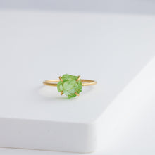 Load image into Gallery viewer, Rough stone green grossular garnet ring - Kolekto