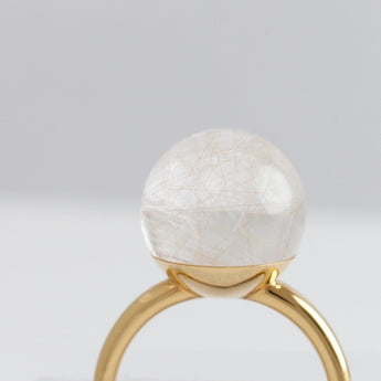 Gyoku rutilated quartz ring
