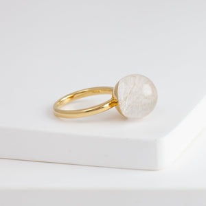 Gyoku rutilated quartz ring