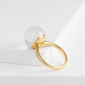 Gyoku rutilated quartz ring